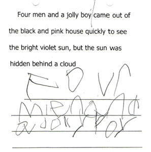 WOLD Sentence Copy Test - Before Vision Therapy